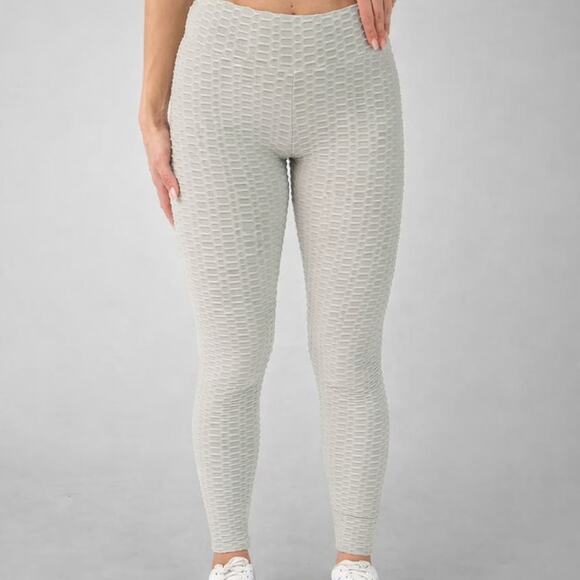 Boom Booty Classics Textured Leggings Gray Size Small NWT - Picture 2 of 10